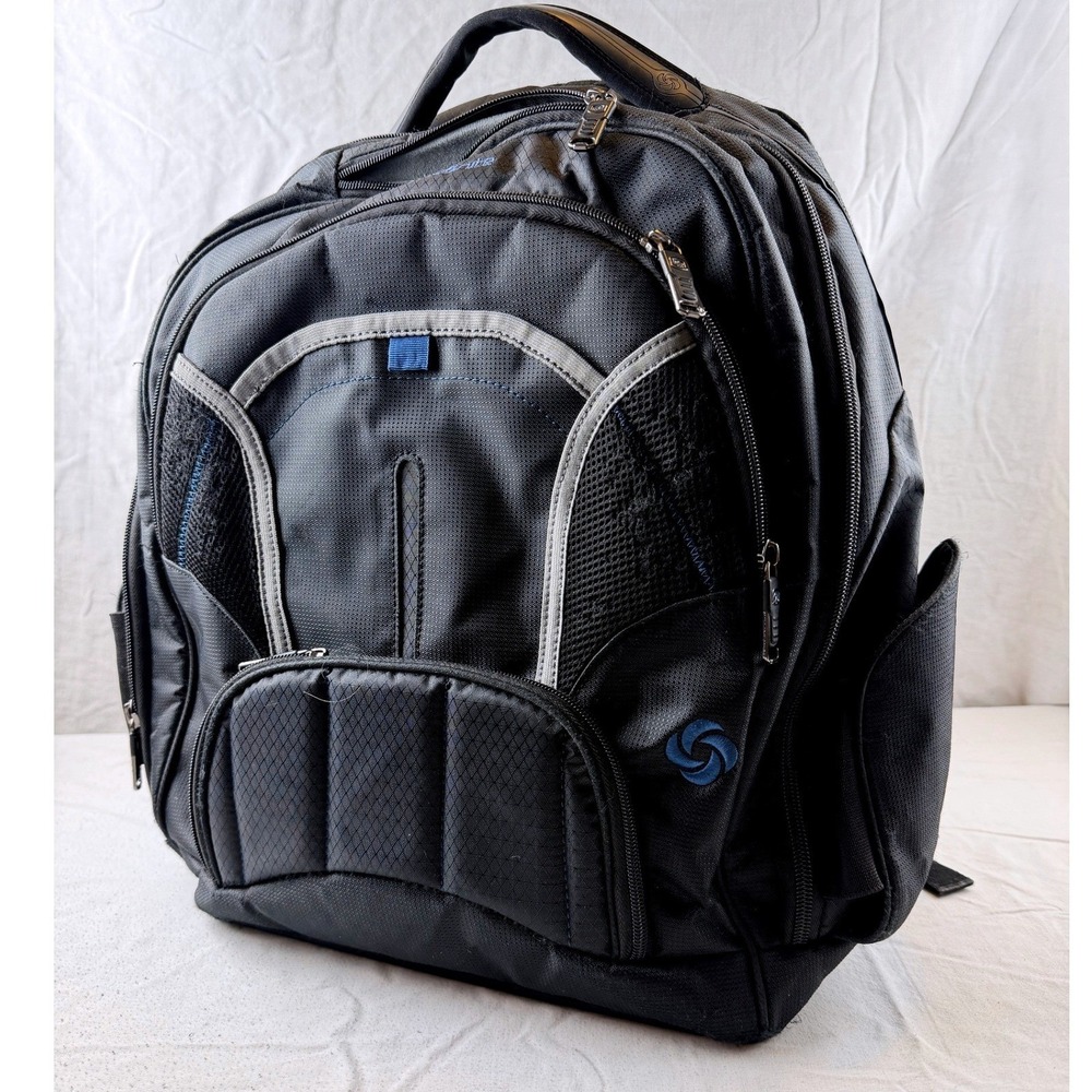 Samsonite Tectonic 2 Large Laptop Backpack Black Blue Travel Commuter Bag EUC